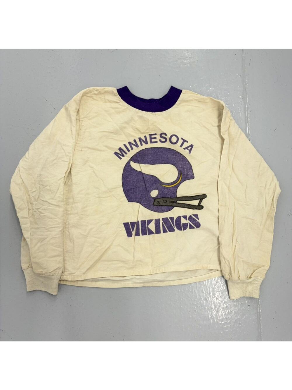 Vintage 60s Minnesota Vikings White NFL Sears T-Shirt